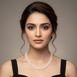 Double Layer Oval Pearls Set