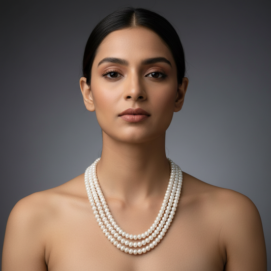 3 layer Seed pearls mala