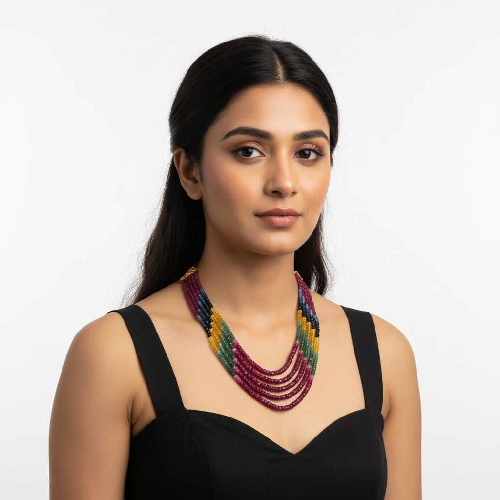 Multi Sapphire Beads [ Natural Stones ]