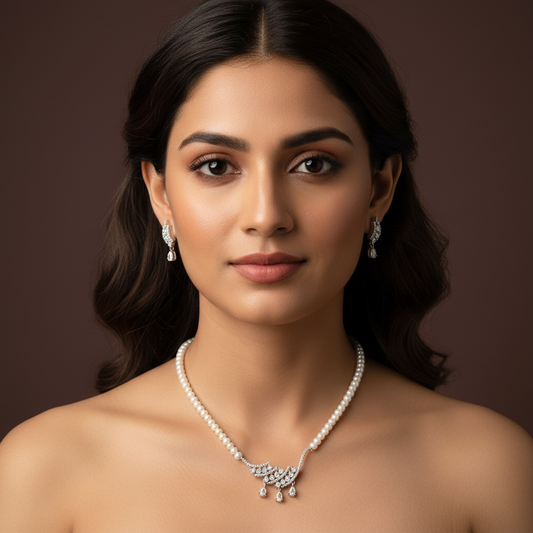 Mangal Sutra Pattern exclusive White