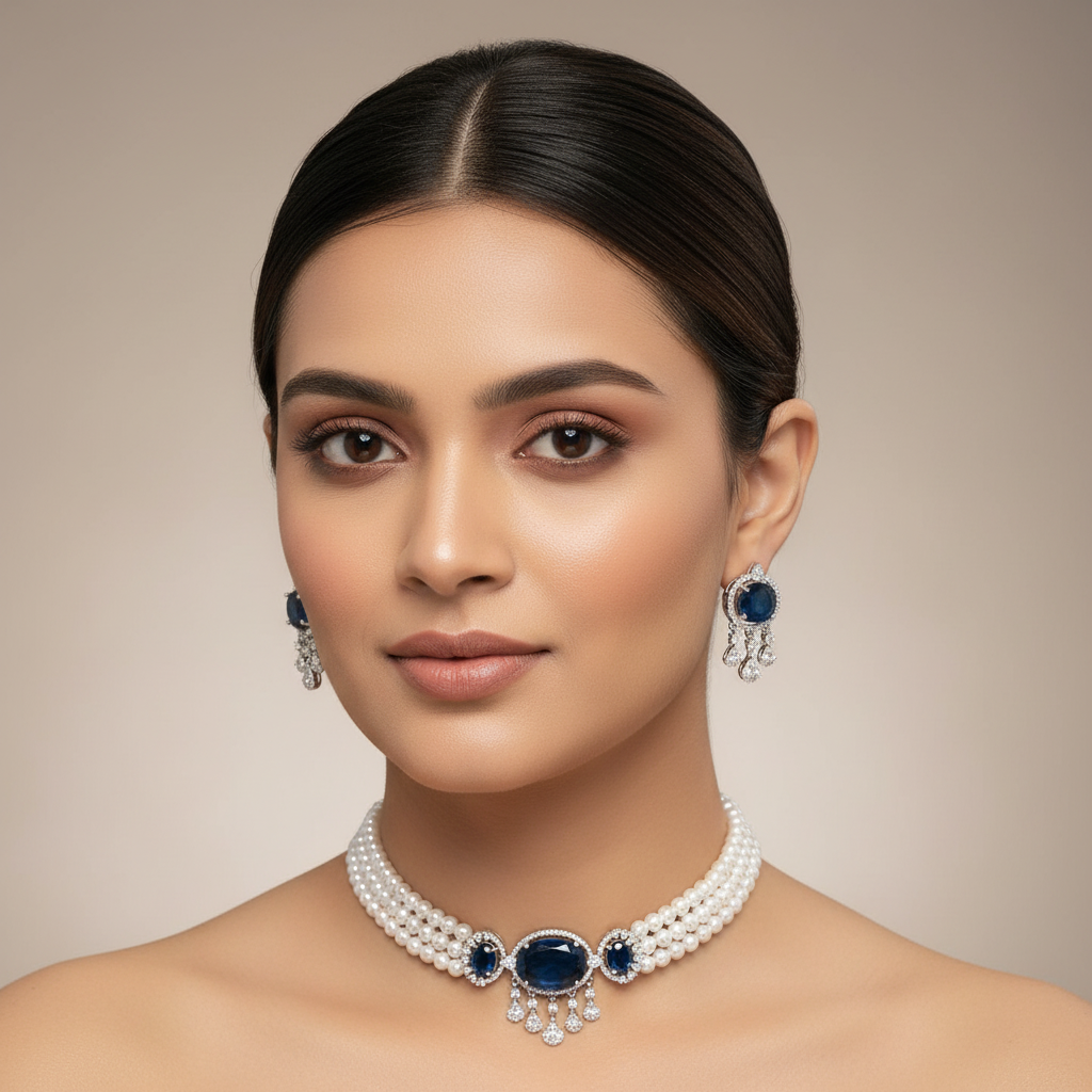 Choker Set Teal Blue