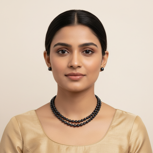 Black Gradation Pearls Set