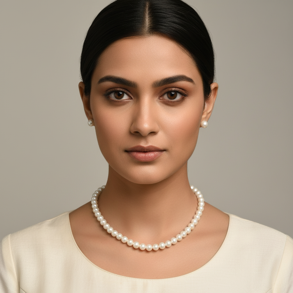 Single Layer Round 8mm Pearls Set