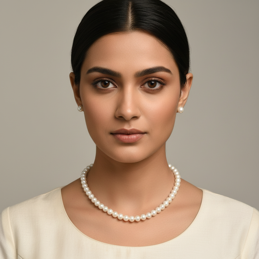 Single Layer Round 8mm Pearls Set