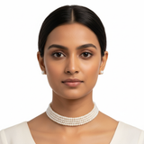 Plain Pearls Choker 4 Layers