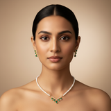 Trending Green Set Of Real Pearls