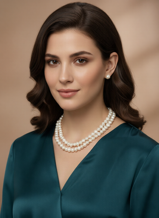 Barqoue Pearls 2 layer Set [ Antique]