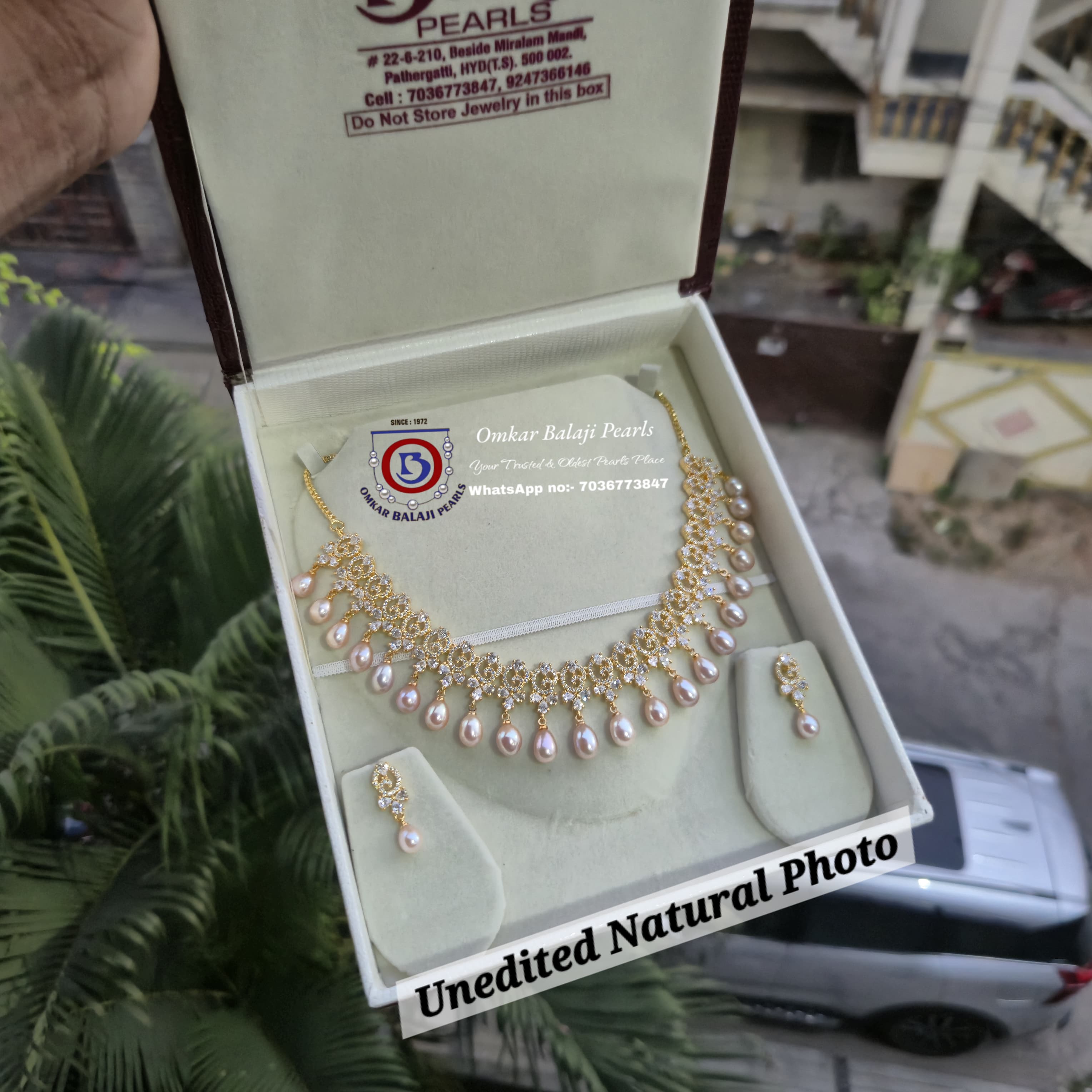 Exclusive Pink pearls Necklace Set