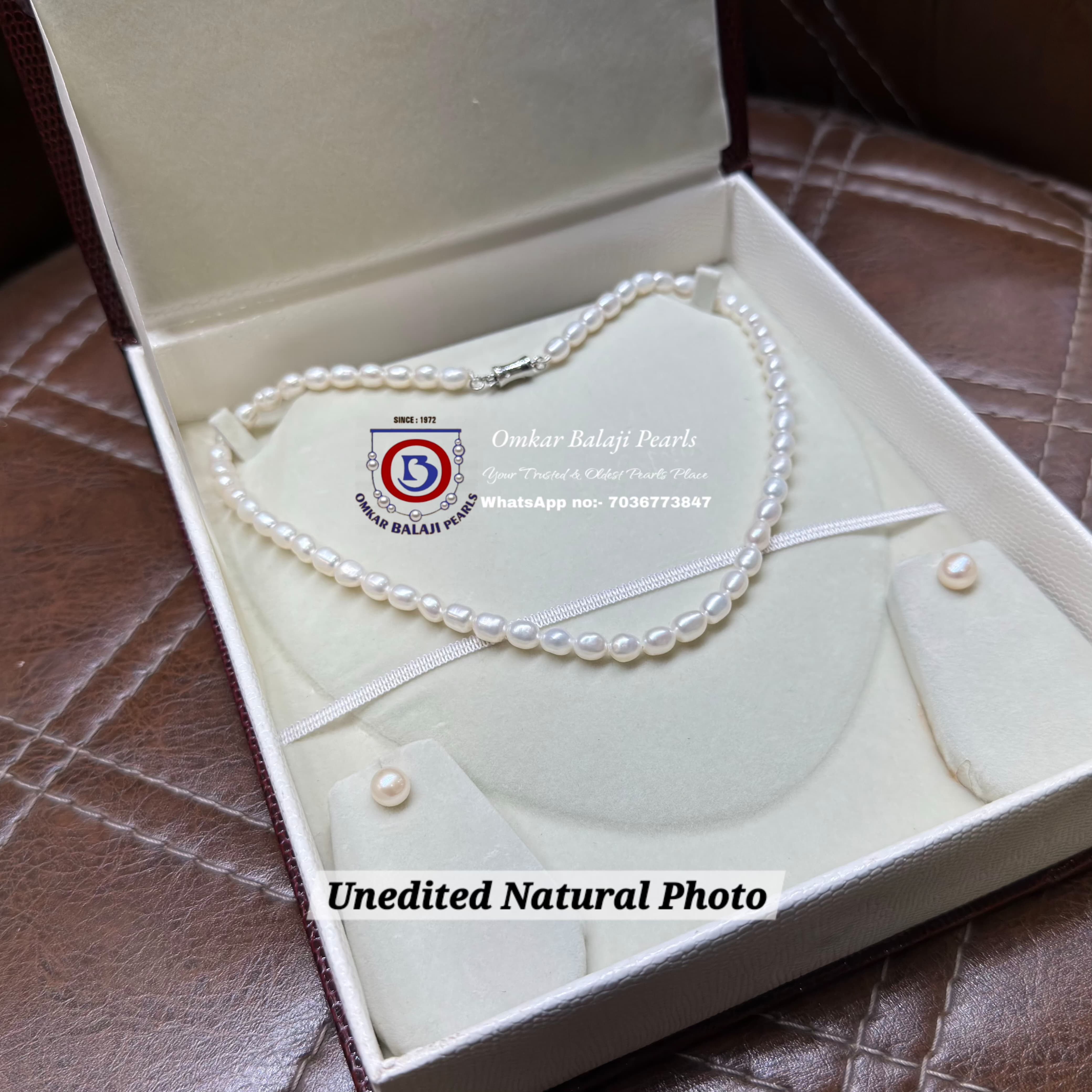✨ Premium Natural Pearl Mala Oval (AAA Quality) ✨