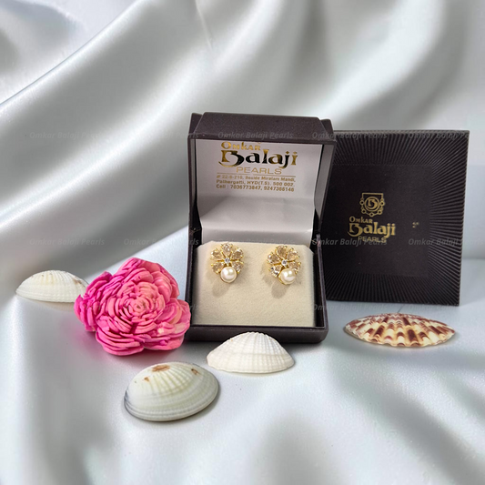 Elegant Real Pearls Earrings #019