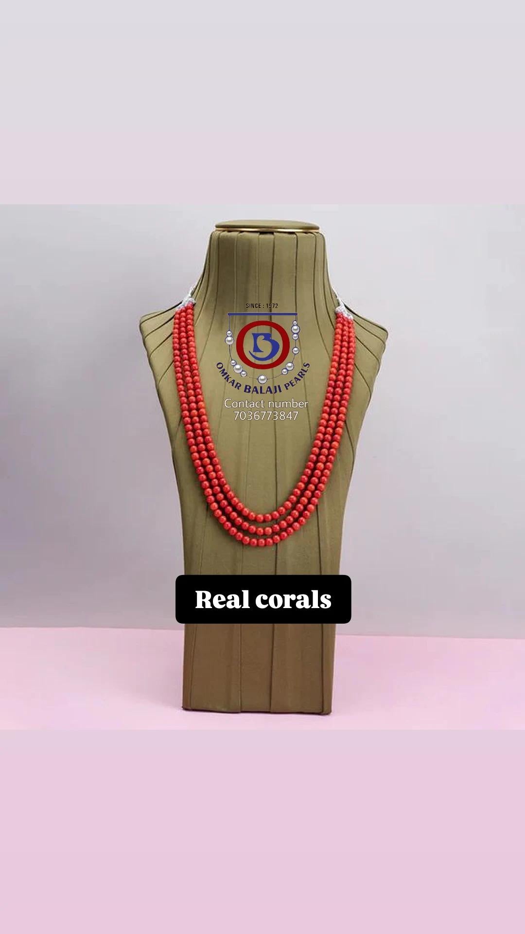 Coral 3 line mala 5mm