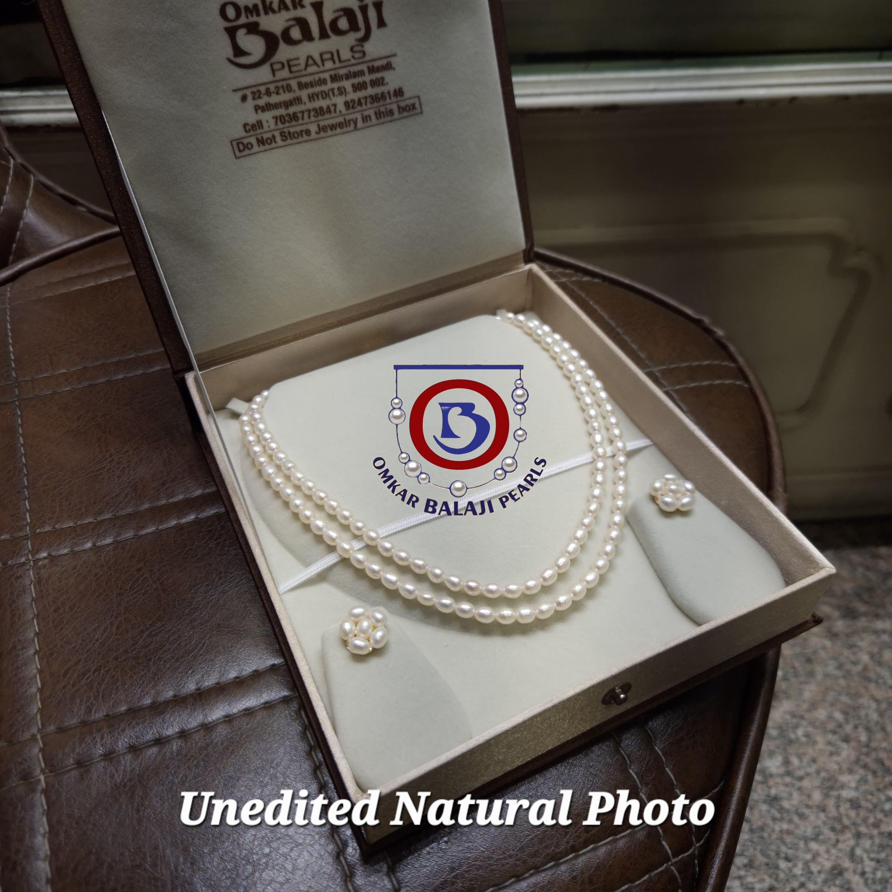 White Double Layer With Flower Studs