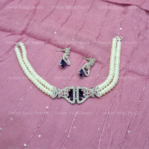 Amethyst color Choker Set [ Designer ]
