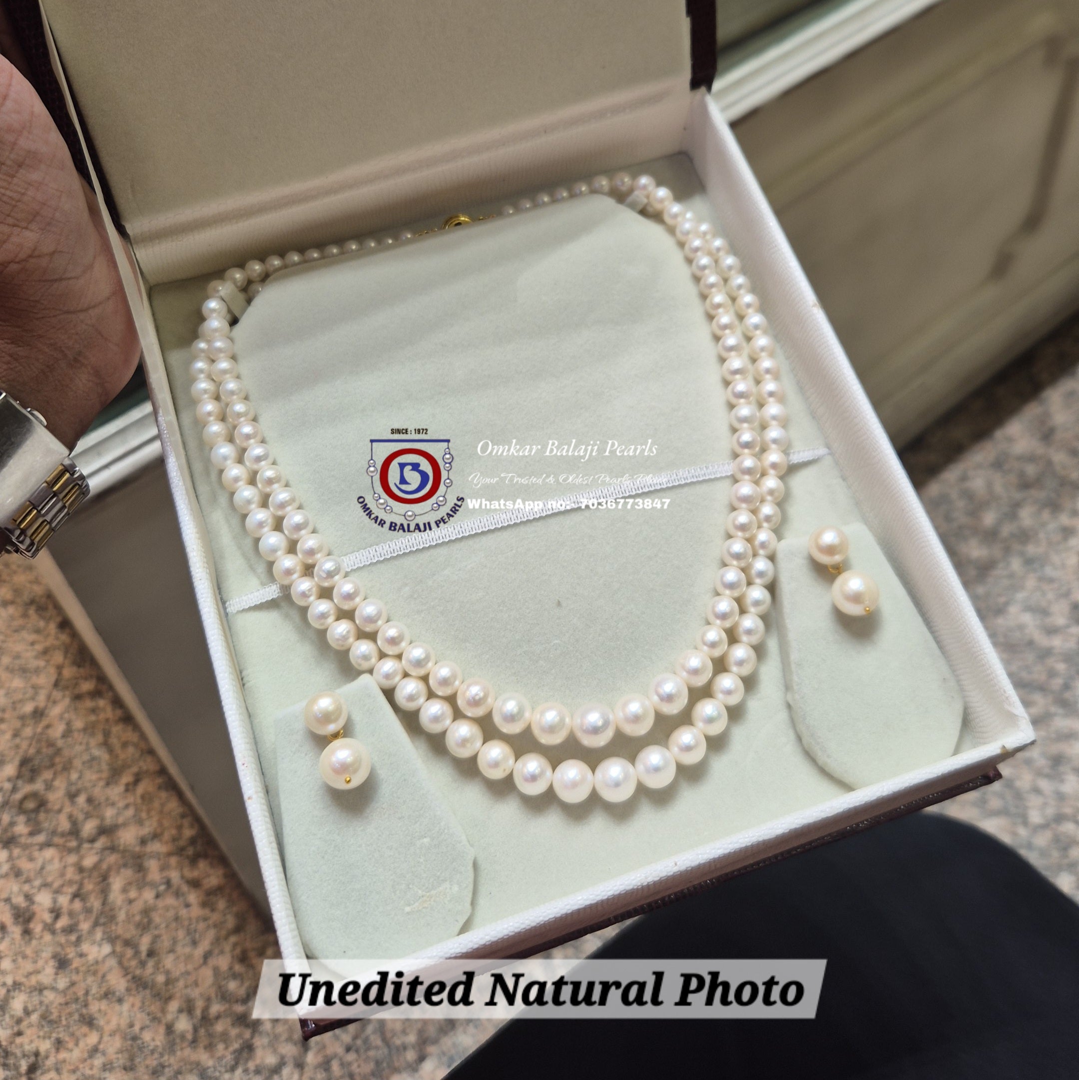 Premium Graduated Pearl Mala Set