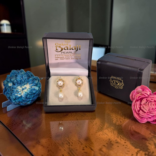 Elegant Real Pearls Earrings #048