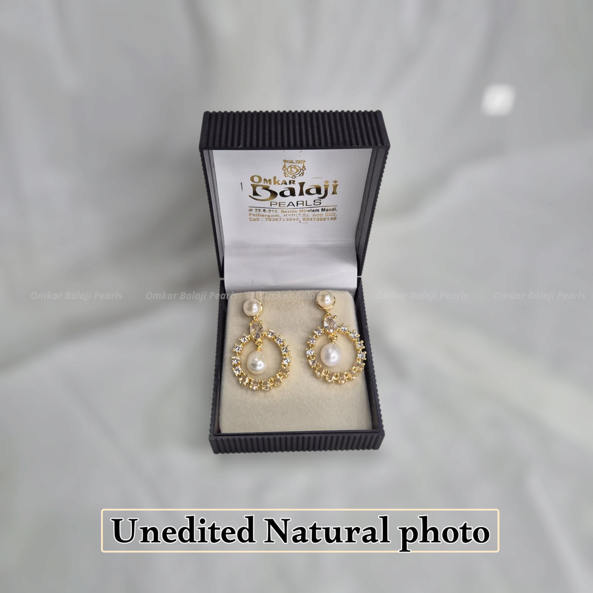 ROYAL CHANDBALI REAL PEARL EARRINGS