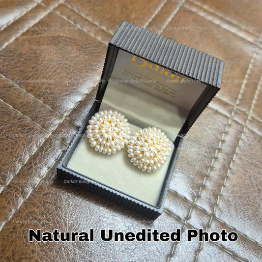 BIG: Perfection Overloaded: Handcrafted Pearl Flower Studs 🌸✨
