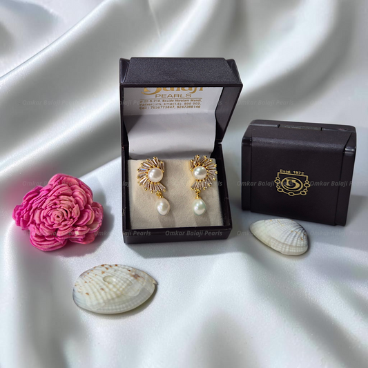 Elegant Real Pearls Earrings #064