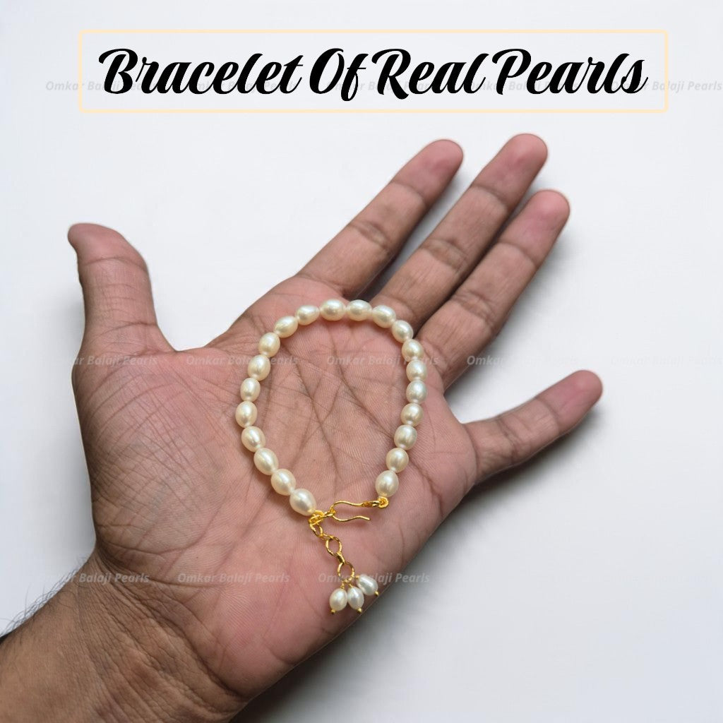 Trending Casual Bracelet of Real Pearls