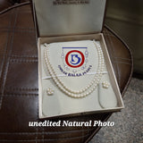 White Double Layer With Flower Studs