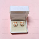 🌺 Coral Blossom Real Pearls Studs 🌺