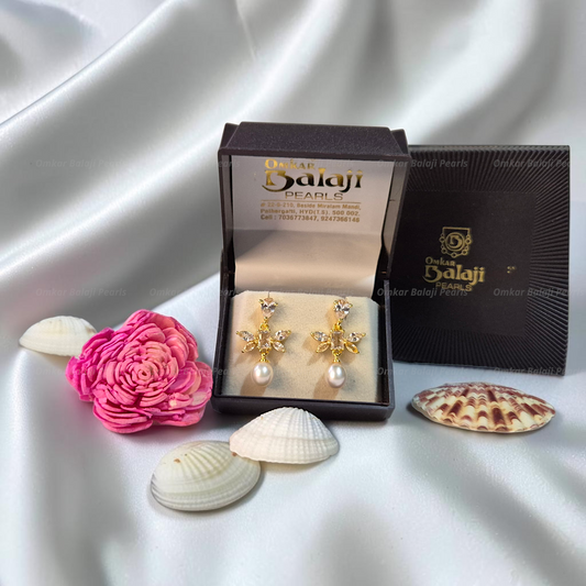 Elegant Real Pearls Earrings #030