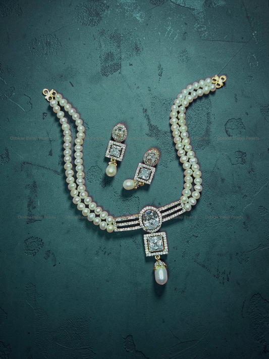 Statement Choker Set [ Gold & Silver mix Finish ]