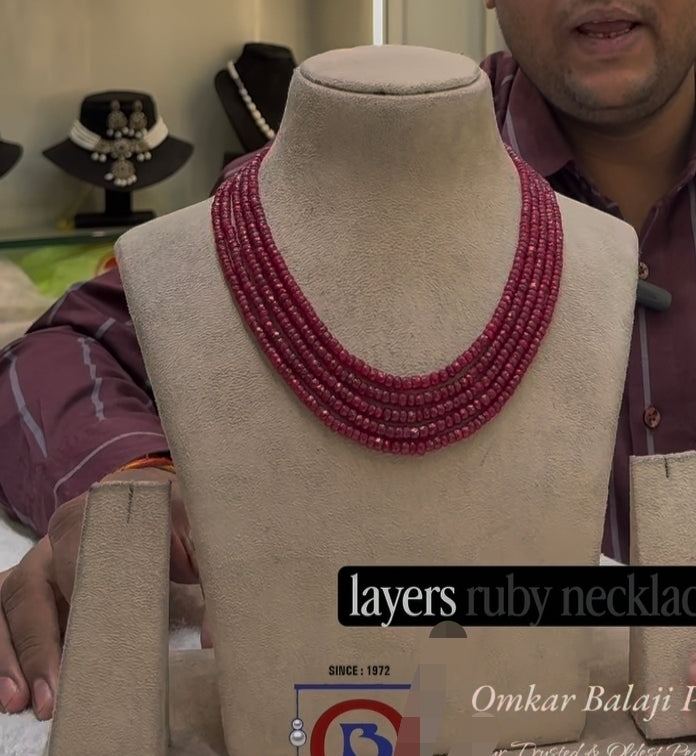 Ruby mala and bracelets