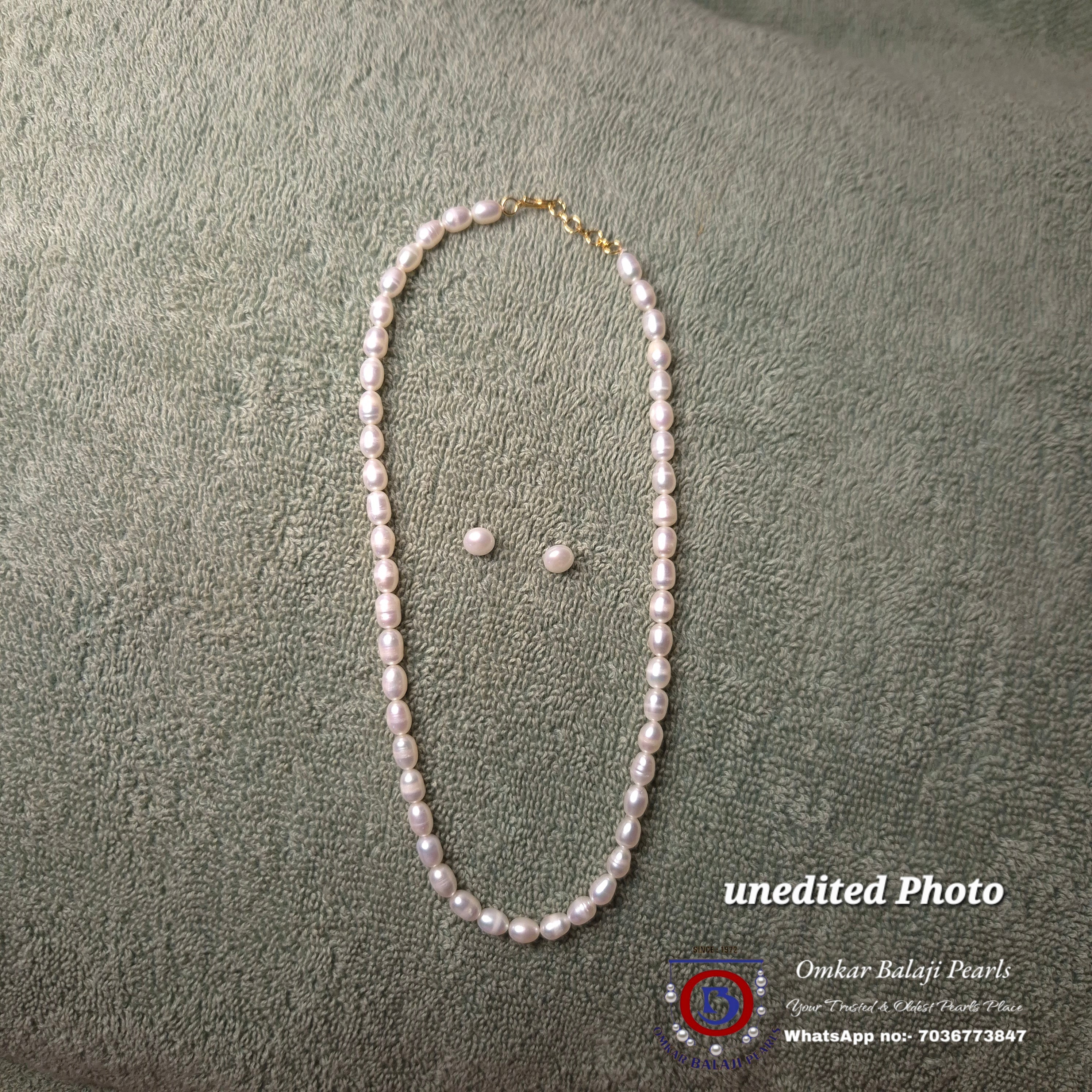 Single Layer Pearls Set Plain oval shape