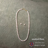 Single Layer Pearls Set Plain oval shape