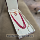 Exclusive 2-Line Ruby Necklace Set
