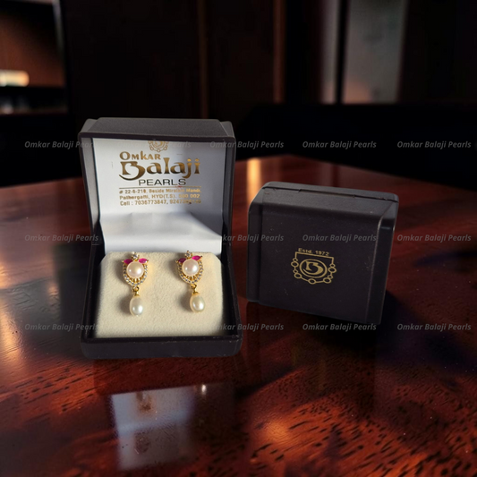 Elegant Real Pearls Earrings #009