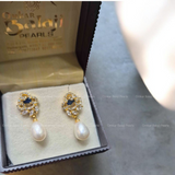 Pearls Earrings with Stone
