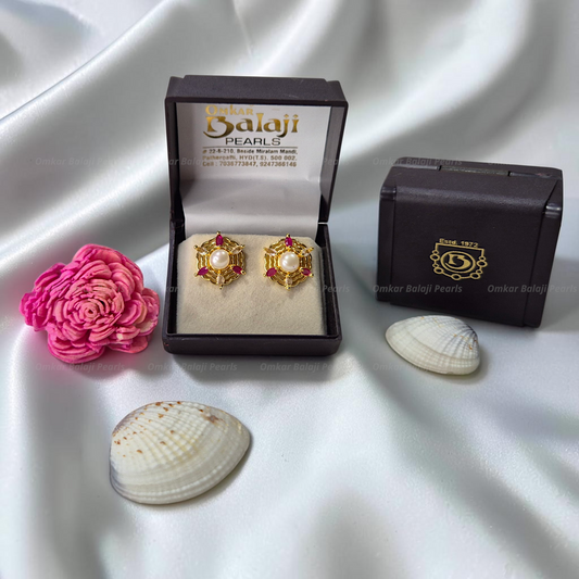Elegant Real Pearls Earrings #073
