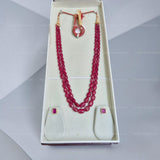 Exclusive 2-Line Ruby Necklace Set