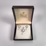 Silver Finish Locket & earrings