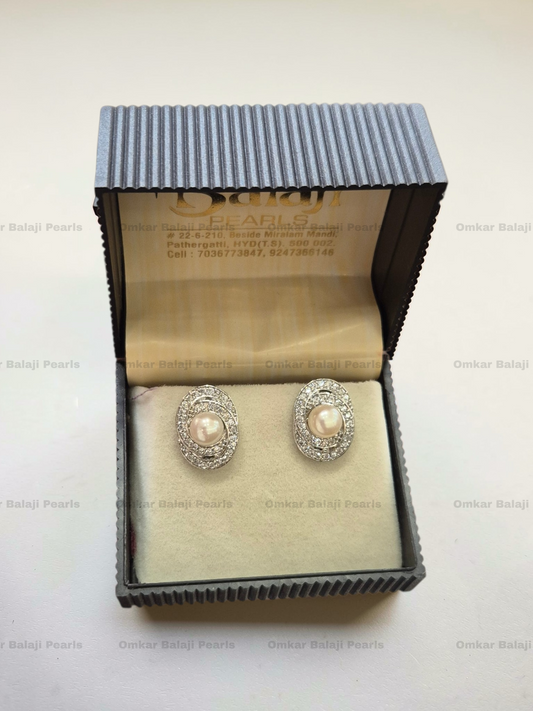Pearls oval  Studs