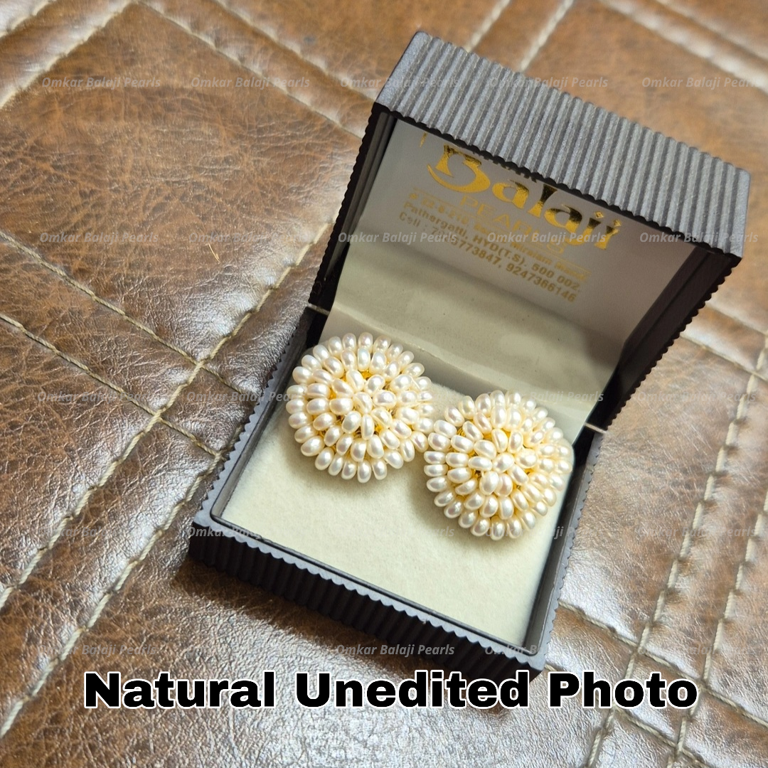 BIG: Perfection Overloaded: Handcrafted Pearl Flower Studs 🌸✨