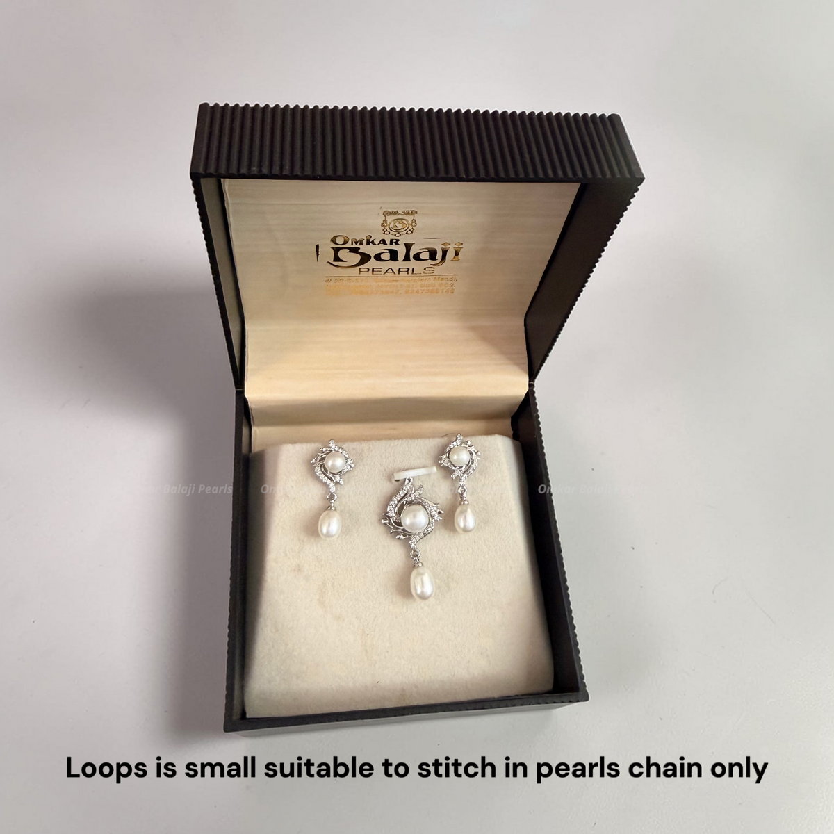 Silver Finish Locket & earrings