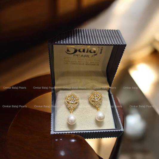 Pearls Earrings [ cz ]