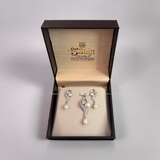 Silver Finish Locket & earrings