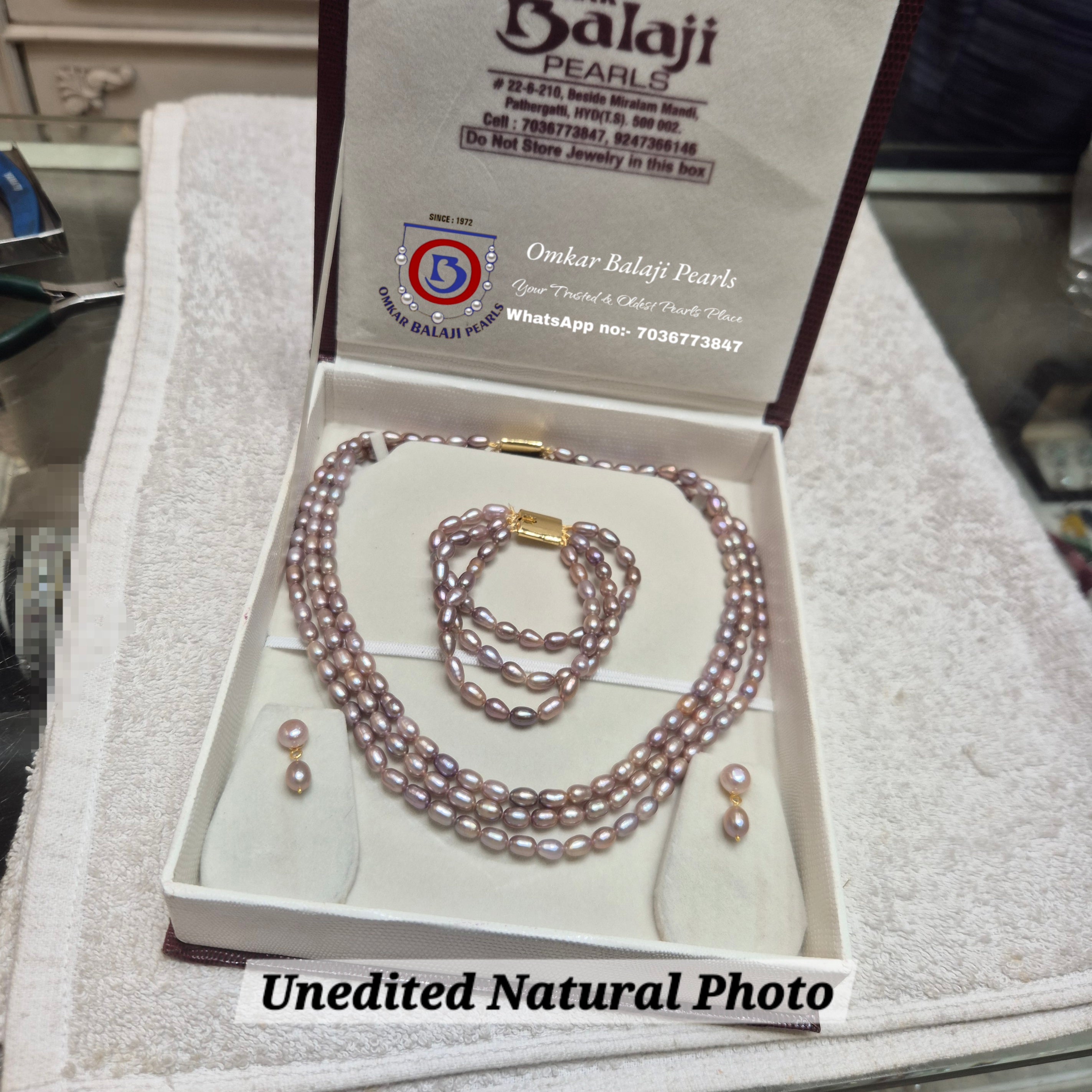 Rare : 🌸 Radium Pink Natural Pearl Set ✨