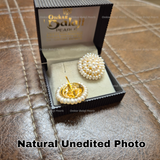 BIG: Perfection Overloaded: Handcrafted Pearl Flower Studs 🌸✨