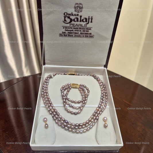 Rare : 🌸 Radium Pink Natural Pearl Set ✨