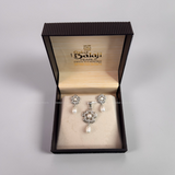 Silver Finish Locket & earrings
