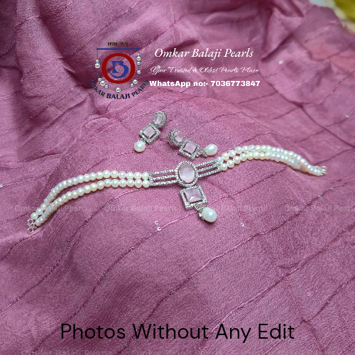 Rose Pink Choker Set 2 layer