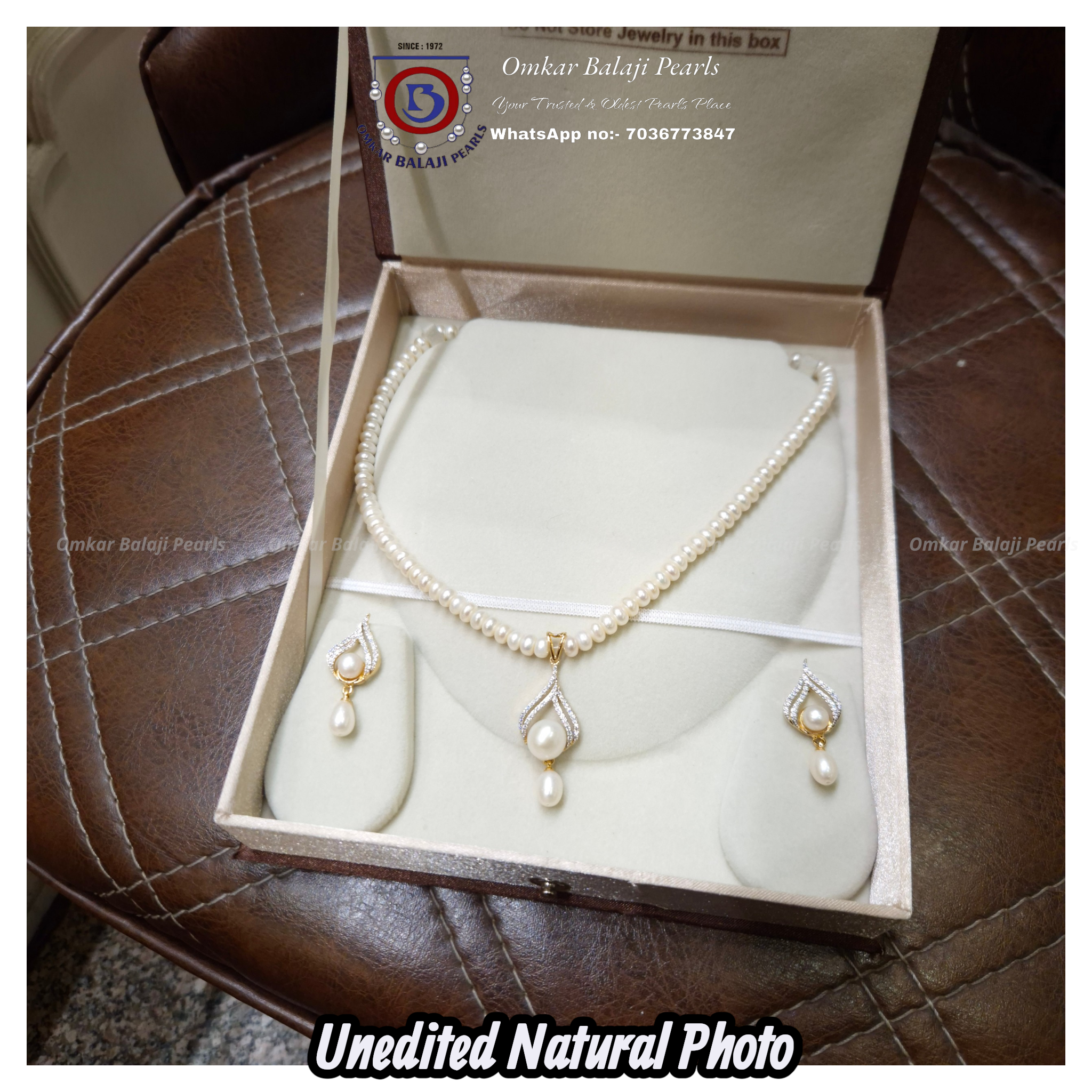 Diamond Style Pearl Set 💎