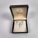 Silver Finish Locket & earrings