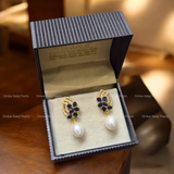 Pearls Earrings [ Blue ]