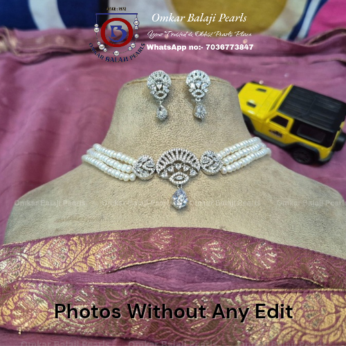 Exclusive Choker 3 layered Silver Finish